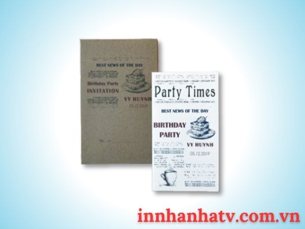 Thư mời gập đôi