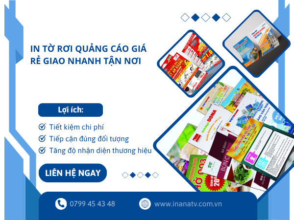 In tờ rơi quảng cáo giá rẻ giao nhanh tận nơi