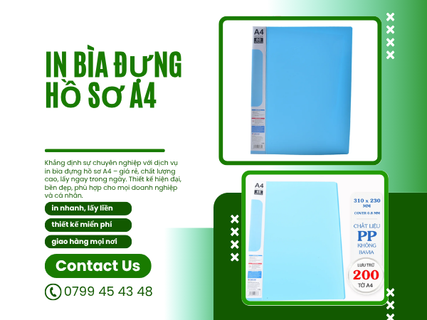 In bía đựng hồ sơ A4