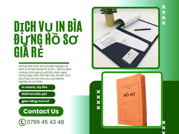 Dịch Vụ In Bìa Đựng Hồ Sơ Giá Rẻ