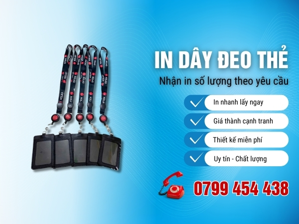 In dây đeo thẻ theo yêu cầu tại Tam Kỳ Đà Nẵng miễn phí thiết kế
