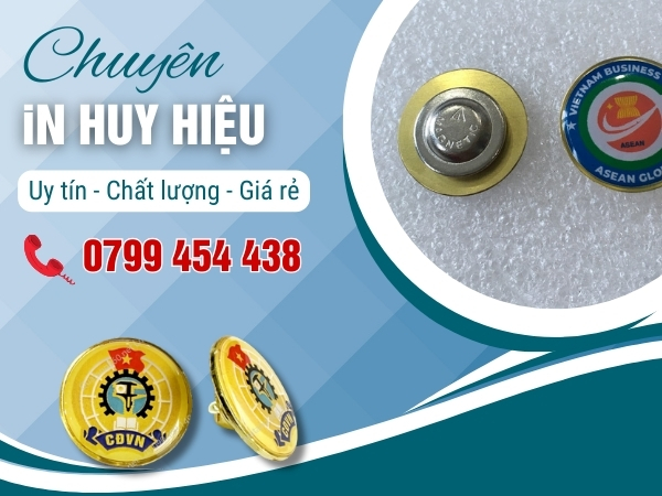 In huy hiệu tại Hải Châu Đà Nẵng công nghệ cao sắc nét bền màu