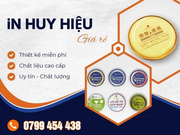 In huy hiệu tại Quảng Ngãi giá rẻ cam kết chất lượng