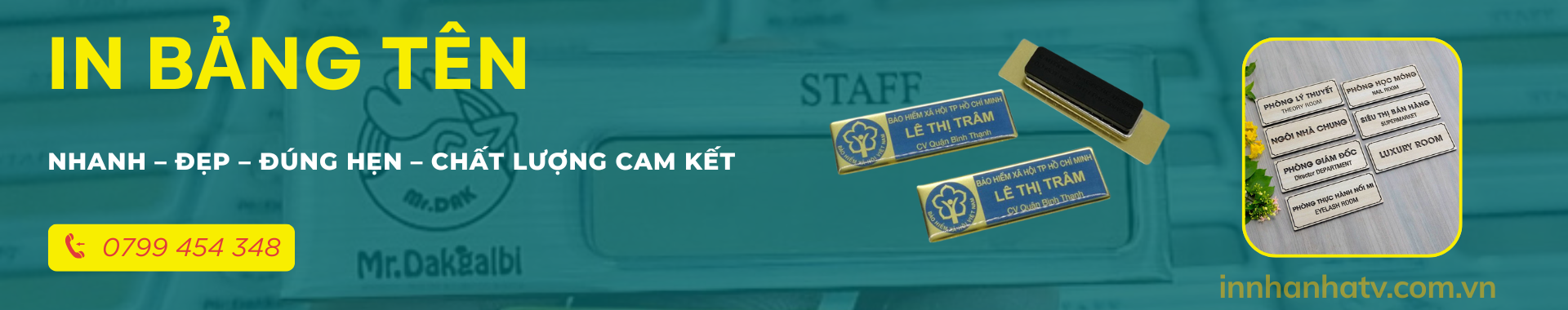 In Bảng Tên